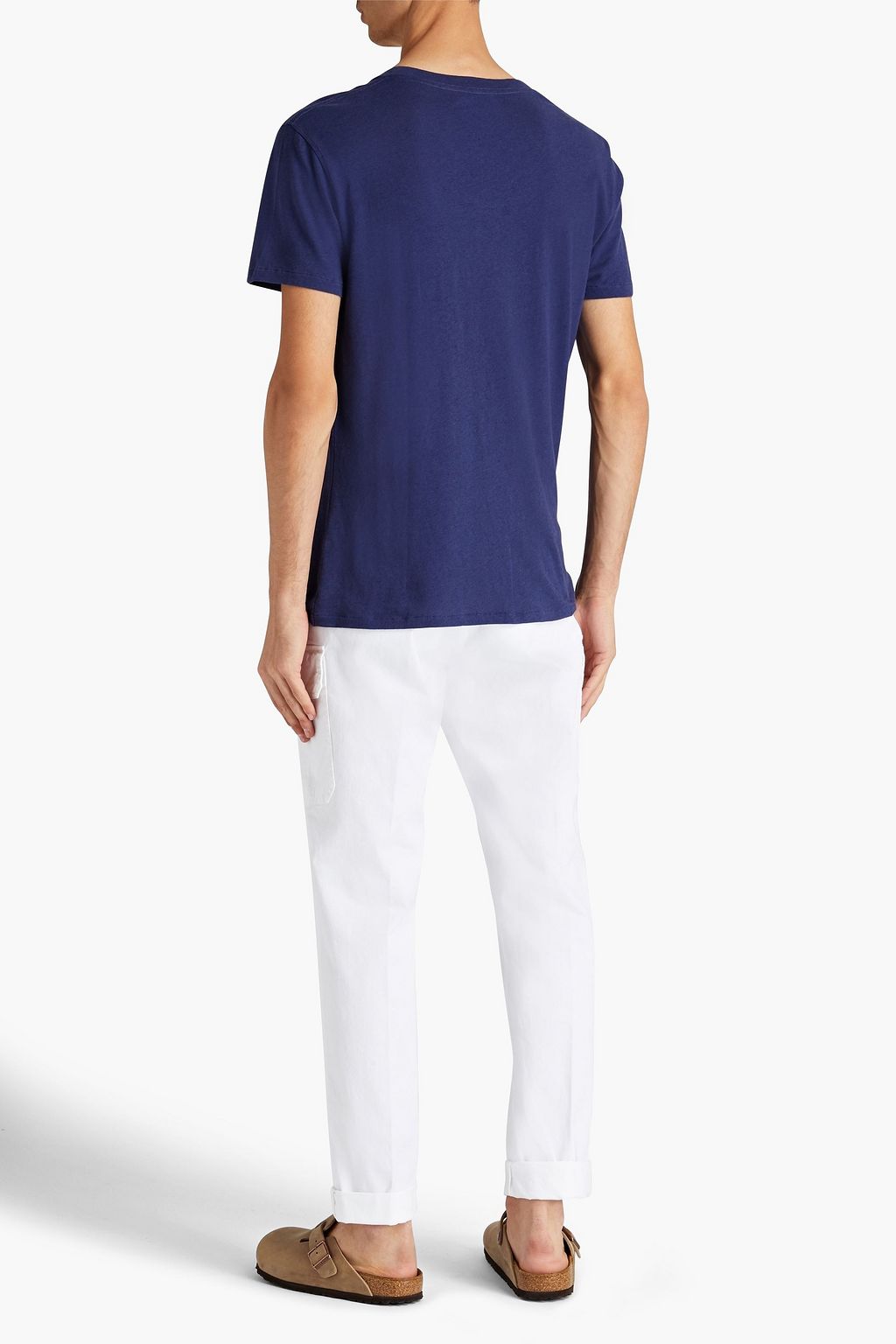 FRESCOBOL CARIOCA Emiliano cotton and linen-blend jersey T-shirt
