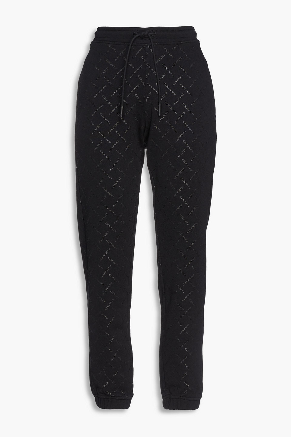Marcelo Burlon County Of Milan Logo-print French Cotton-terry Track Trousers In Black