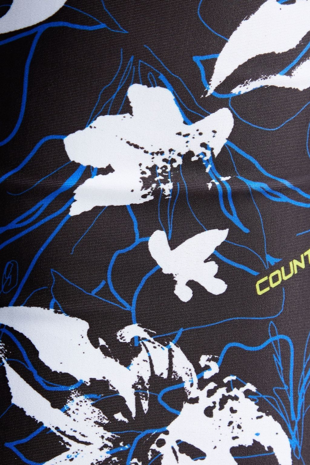 MARCELO BURLON 프린트 스트레치 저지 미니 드레스
