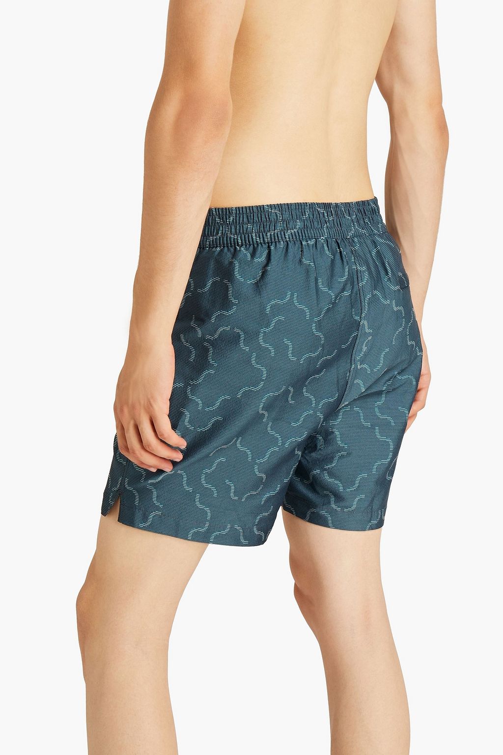 FRESCOBOL CARIOCA Mid-length jacquard swim shorts