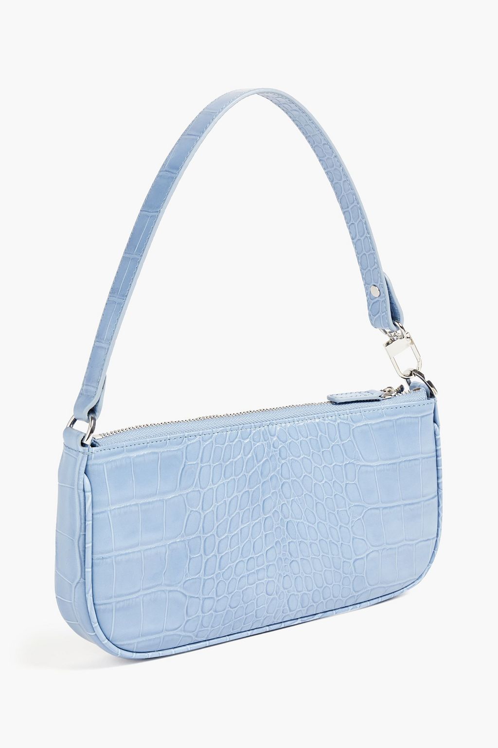 BY FAR Rachel croc-effect leather shoulder bag