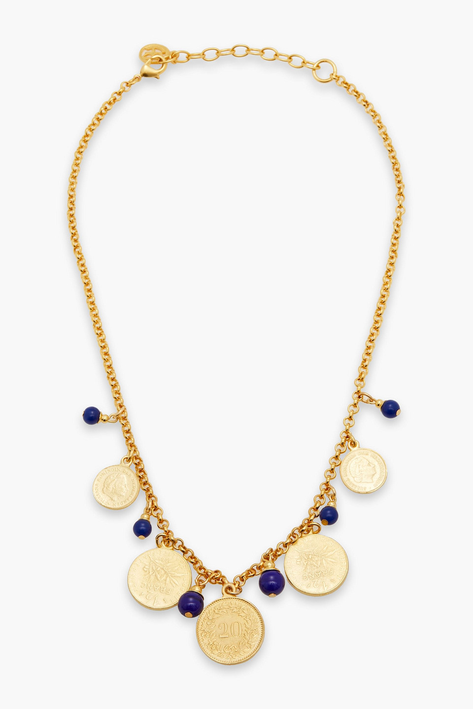 Ben-Amun Gold-tone beaded necklace