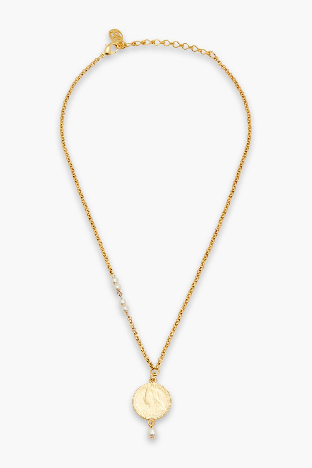 BEN AMUN Gold tone faux pearl necklace THE OUTNET