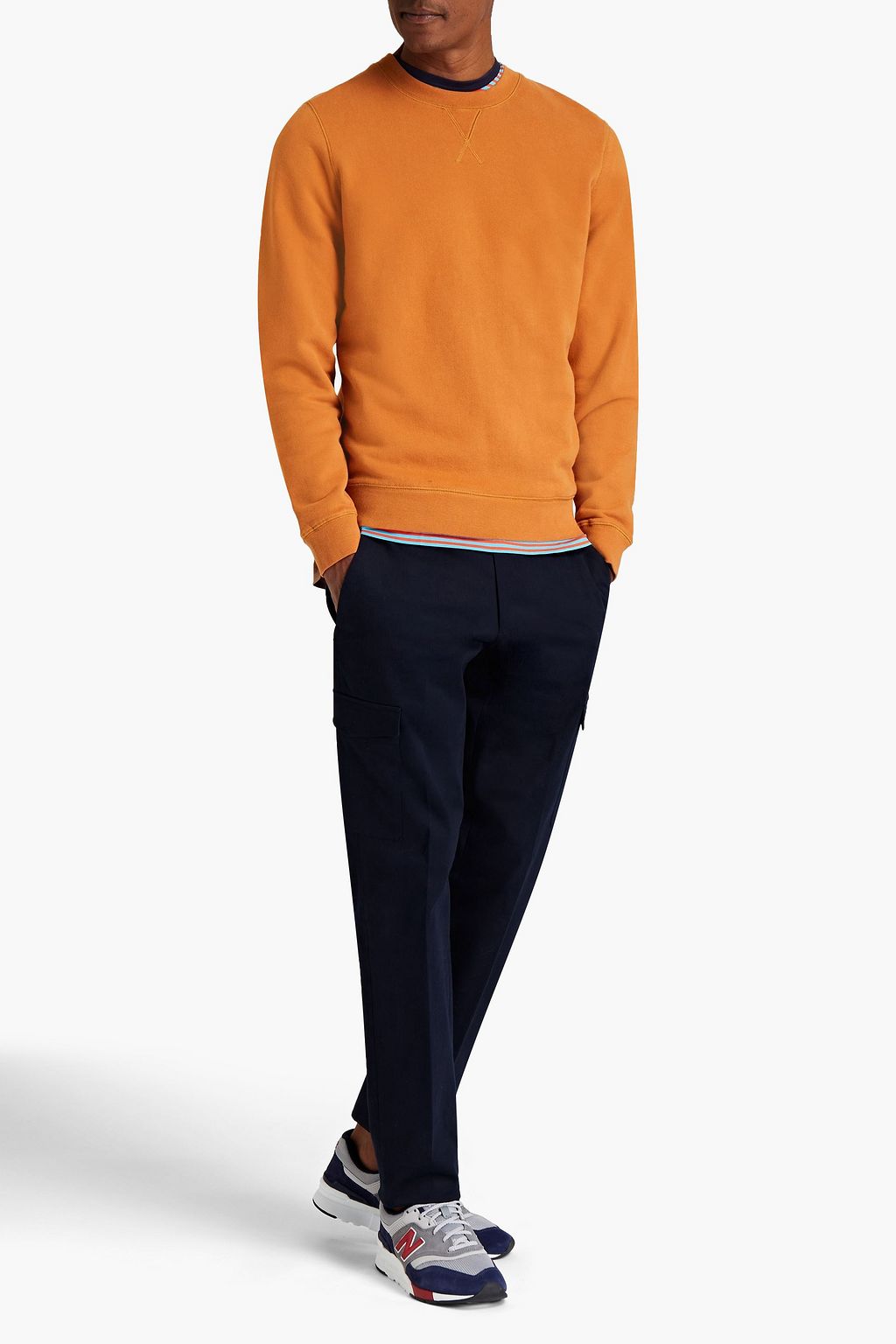SUNSPEL Mélange French cotton-terry sweatshirt