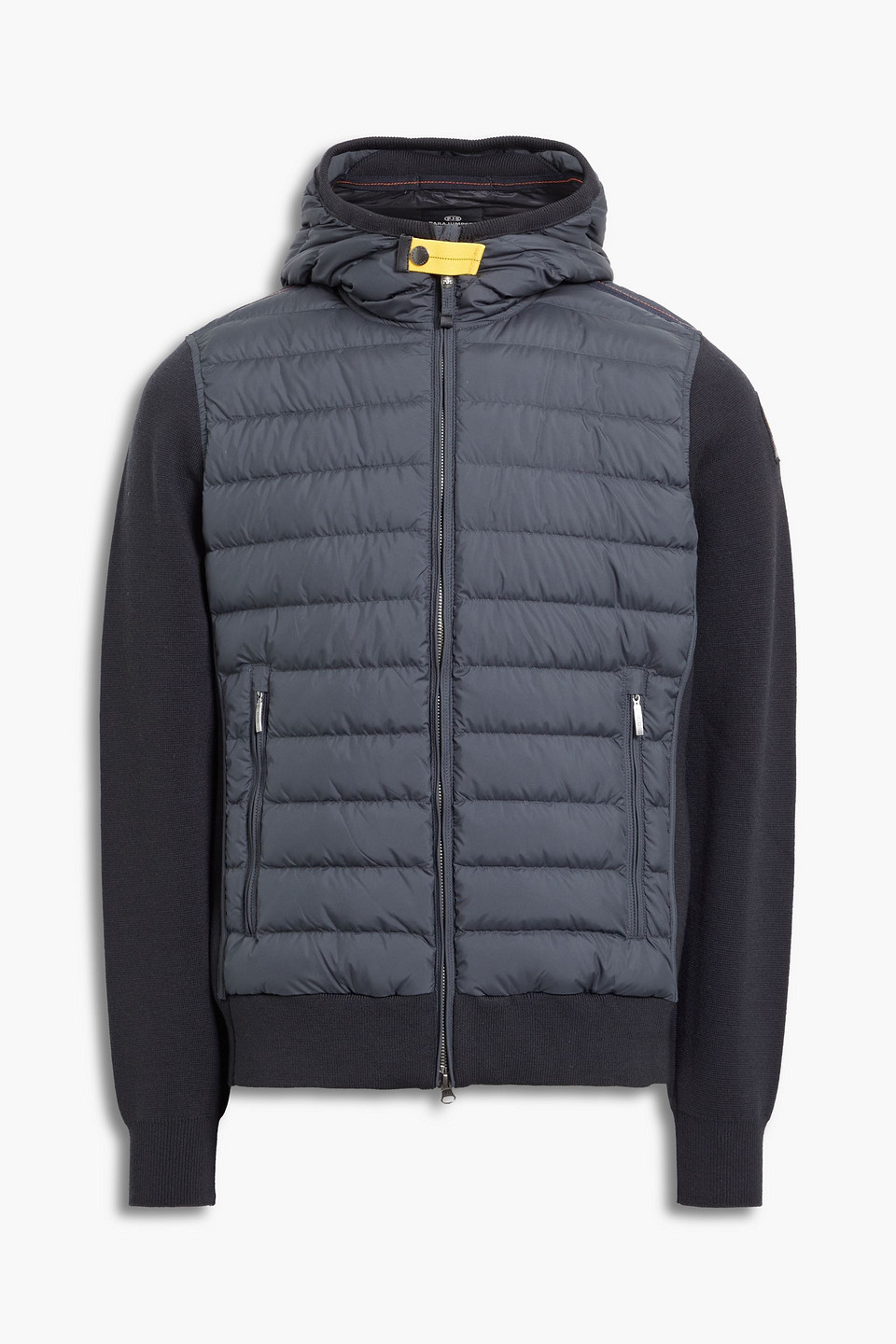 Parajumpers Appliquéd Quilted Shell-paneled Wool-blend Jacket In Midnight Blue
