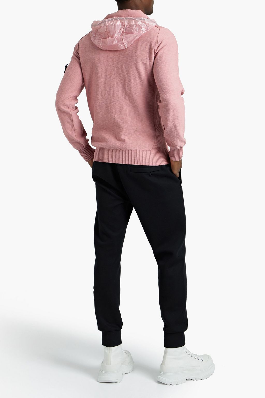 STONE ISLAND Slim-fit slub cotton-blend shell jacket