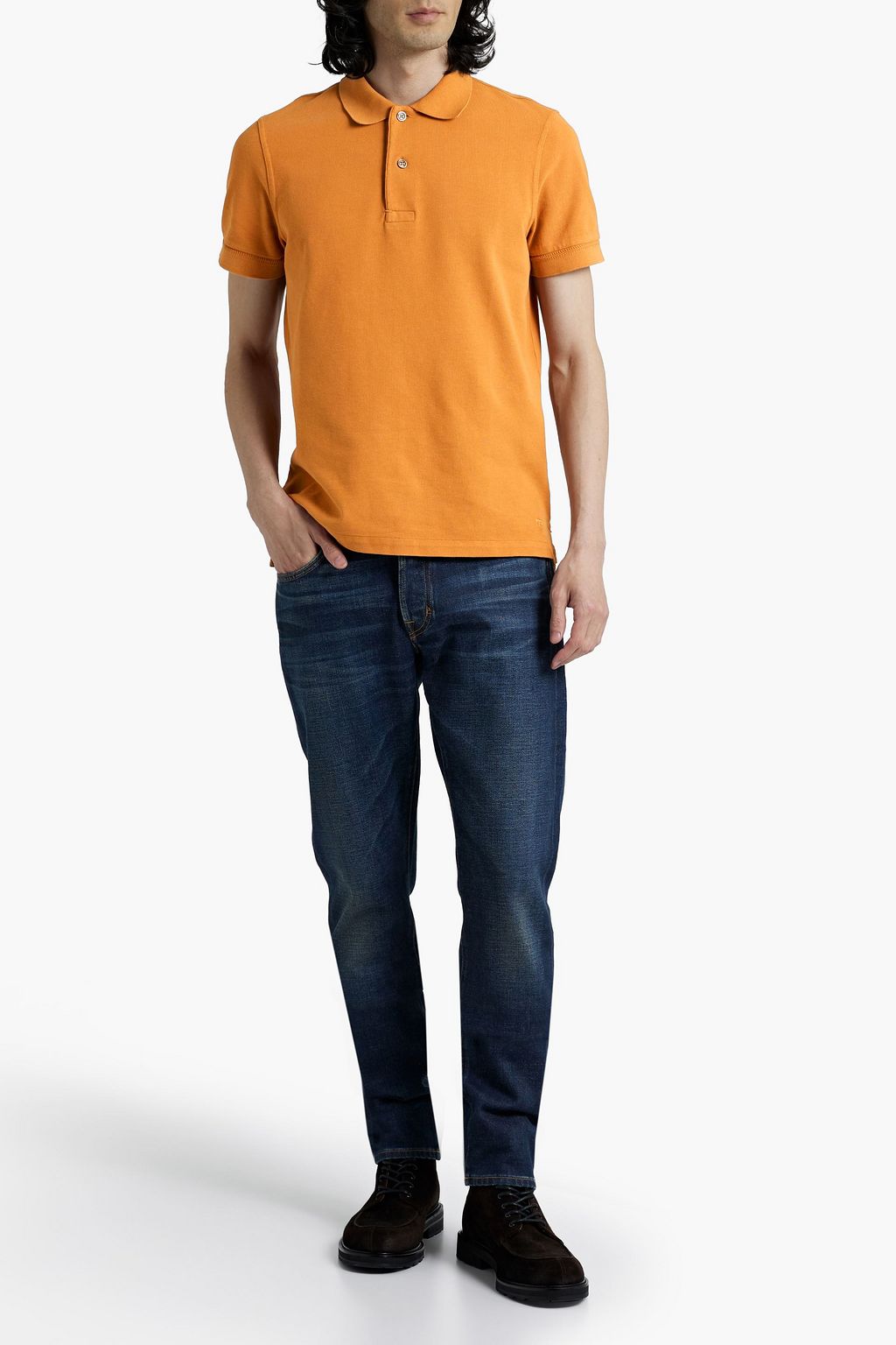 TOM FORD Cotton-piqué polo shirt