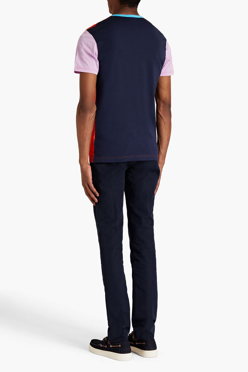 SUNSPEL Color-block cotton-jersey T-shirt