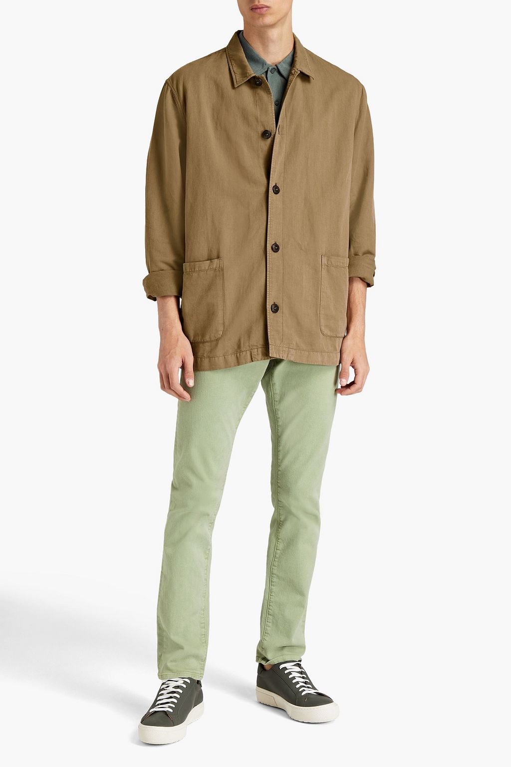 SUNSPEL Overshirt aus Twill aus einer Baumwoll-Leinenmischung