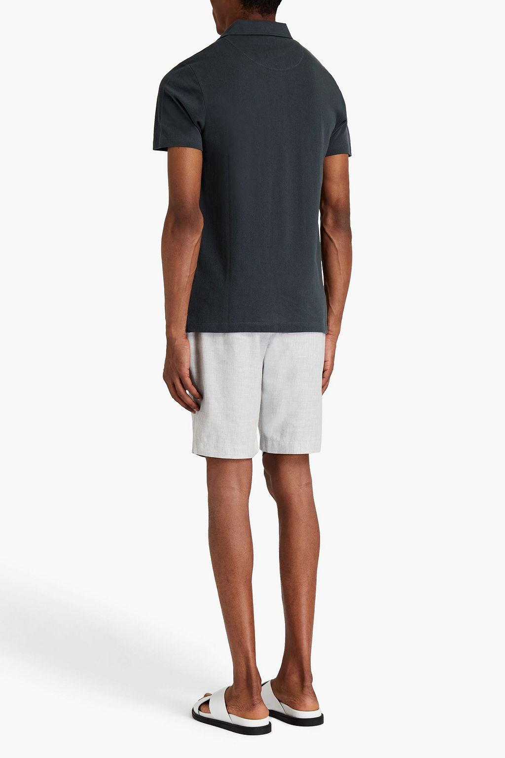 SUNSPEL Cotton-mesh polo shirt