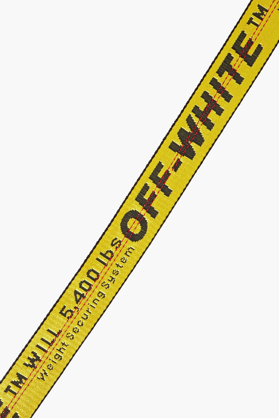 Off-white Classic Industrial Logo-jacquard Belt In Yellow