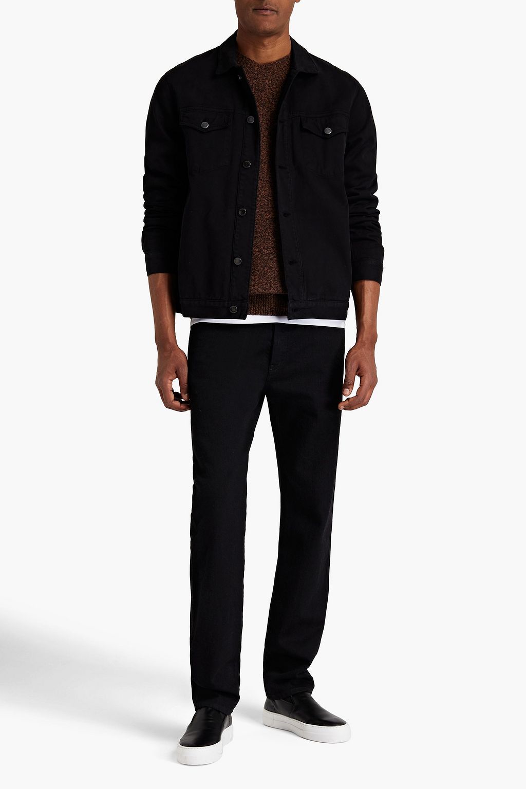 Black Stretch-cotton twill jacket 