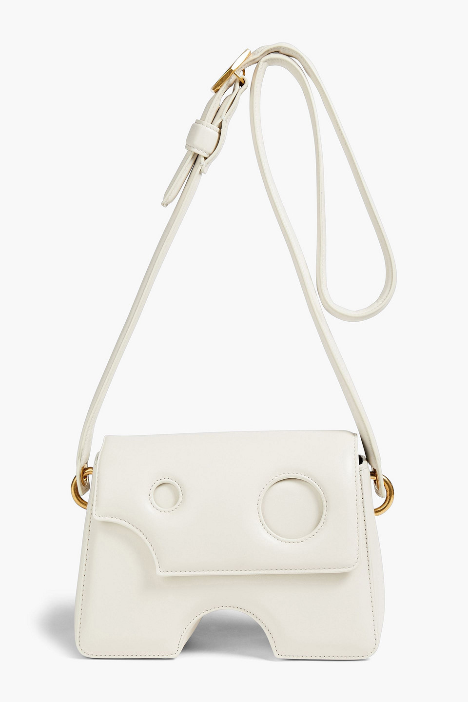 Off-white Cutout Leather Shoulder Bag