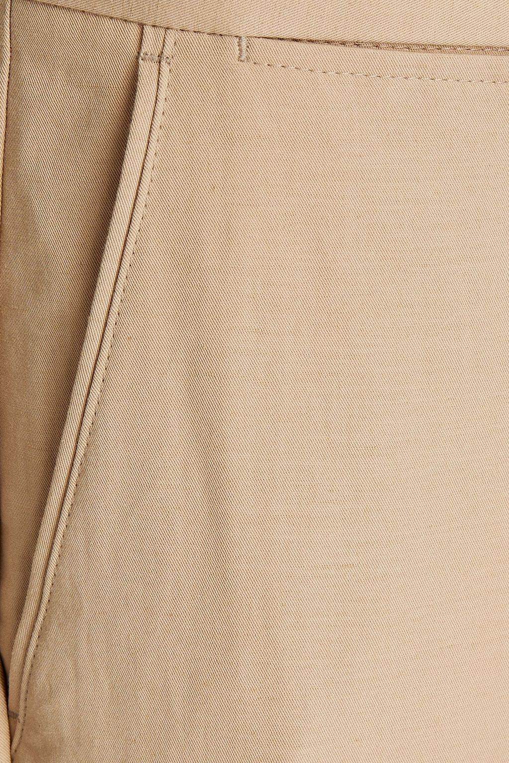 SUNSPEL Slim-fit cotton and linen-blend twill pants