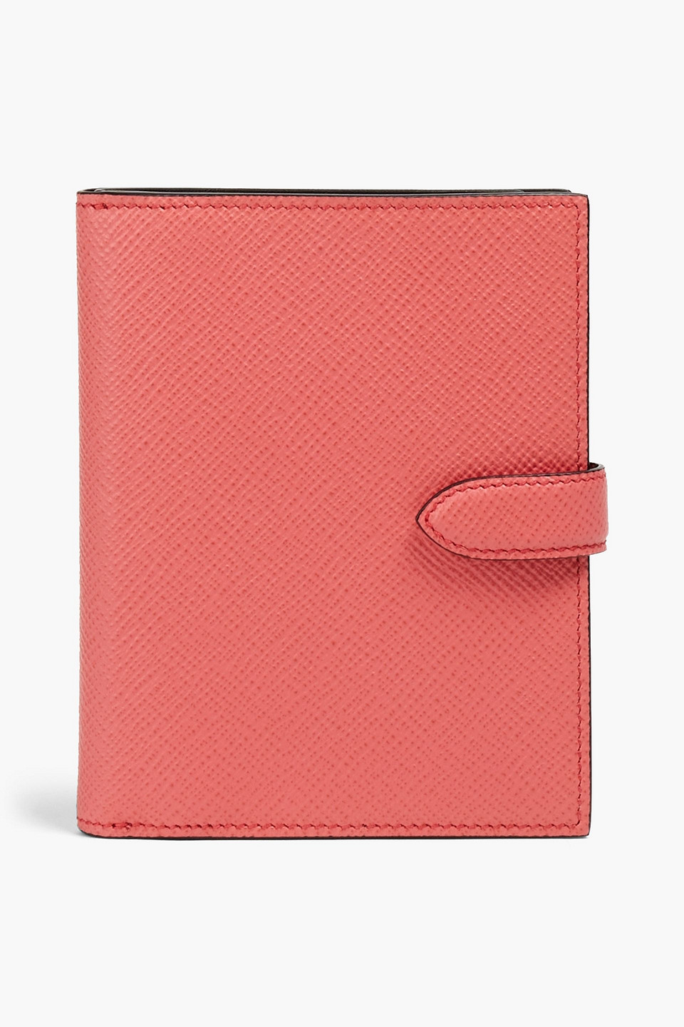 Smythson Panama Textured-leather Wallet In Pink