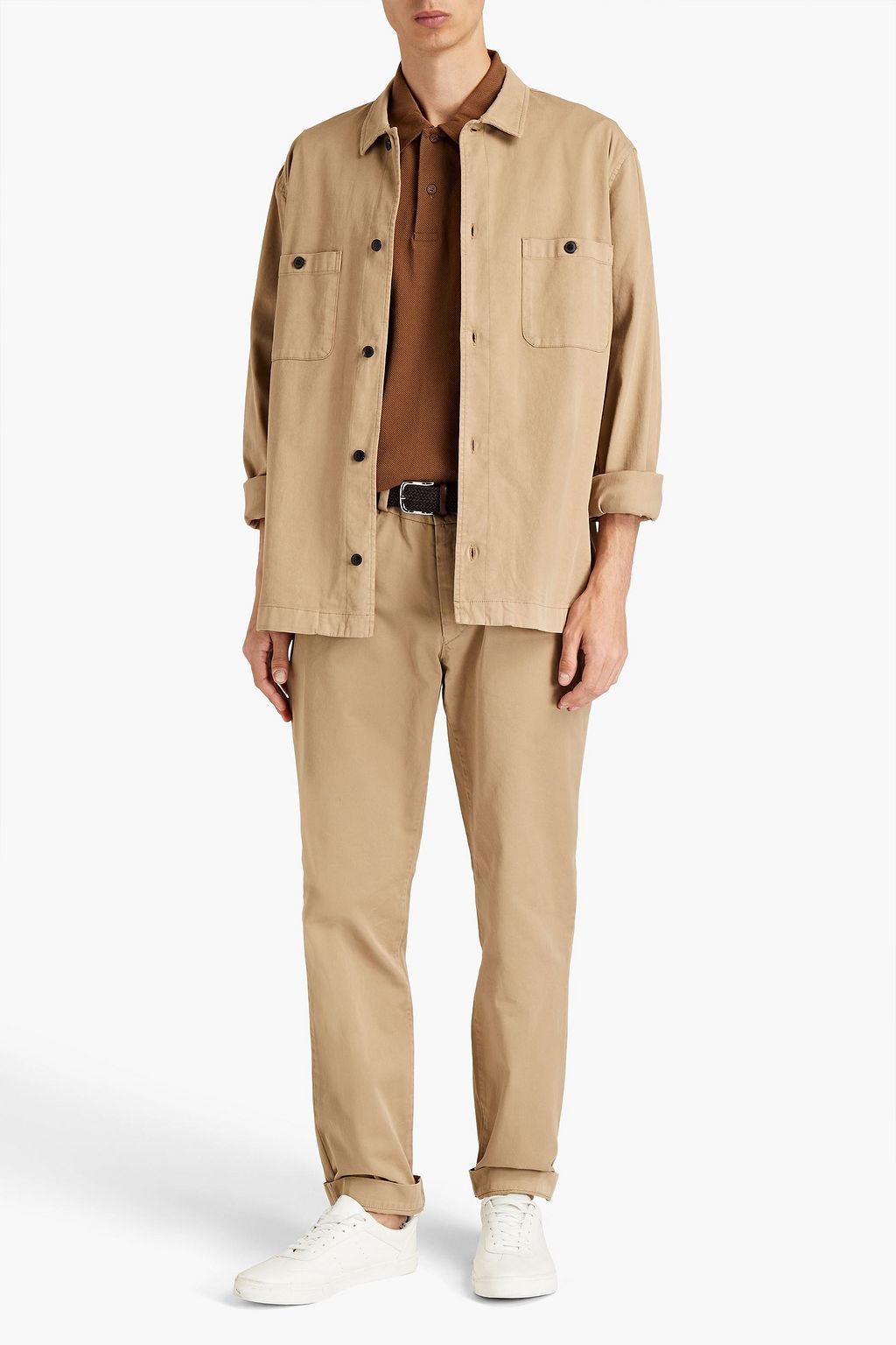 SUNSPEL Stretch-cotton twill shirt