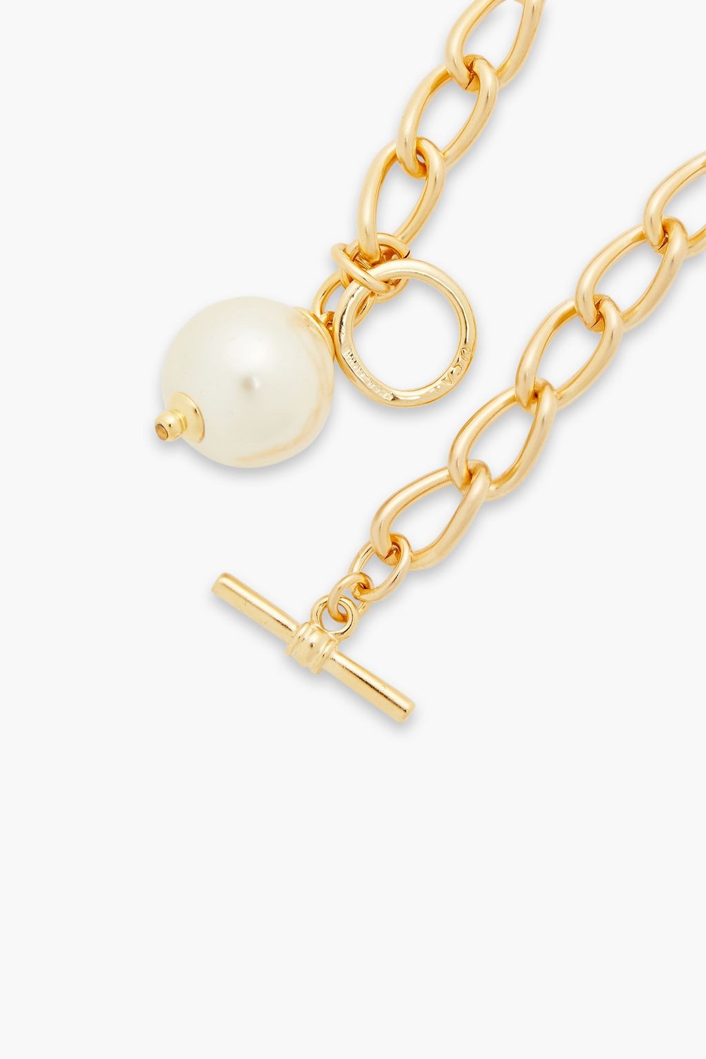 BEN-AMUN 24-karat gold-plated faux pearl bracelet