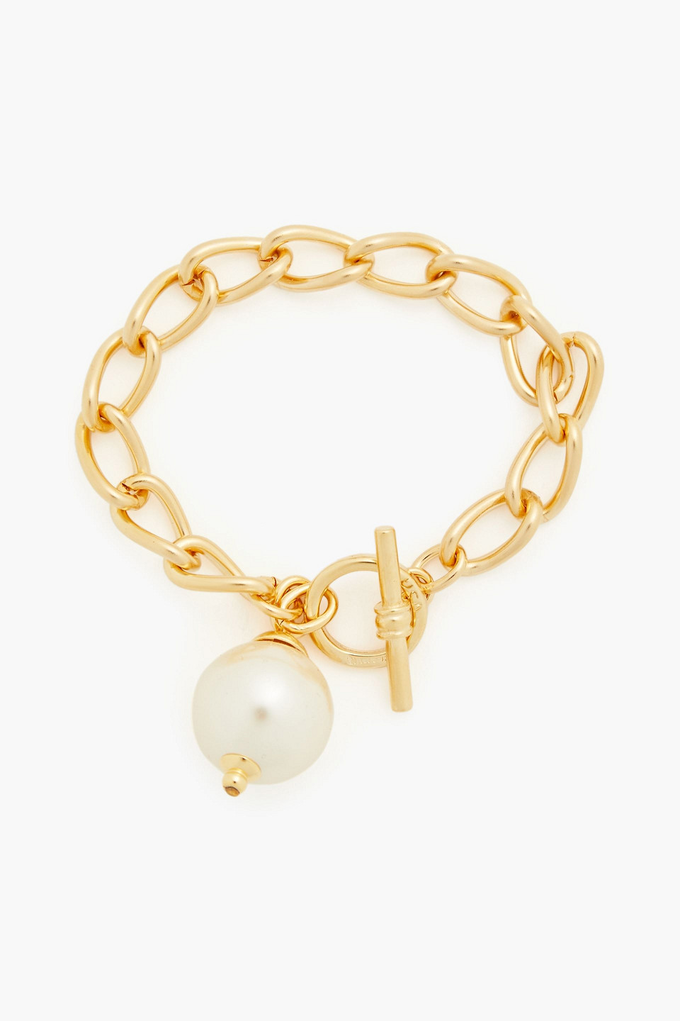 Ben-Amun 24-karat gold-plated faux pearl bracelet