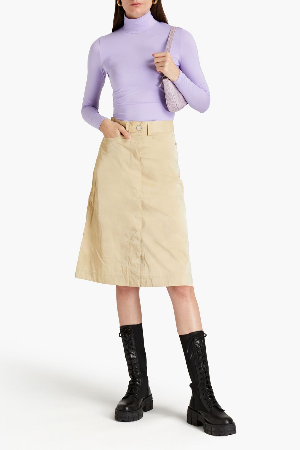 REMAIN BIRGER CHRISTENSEN Carmela coated cotton skirt