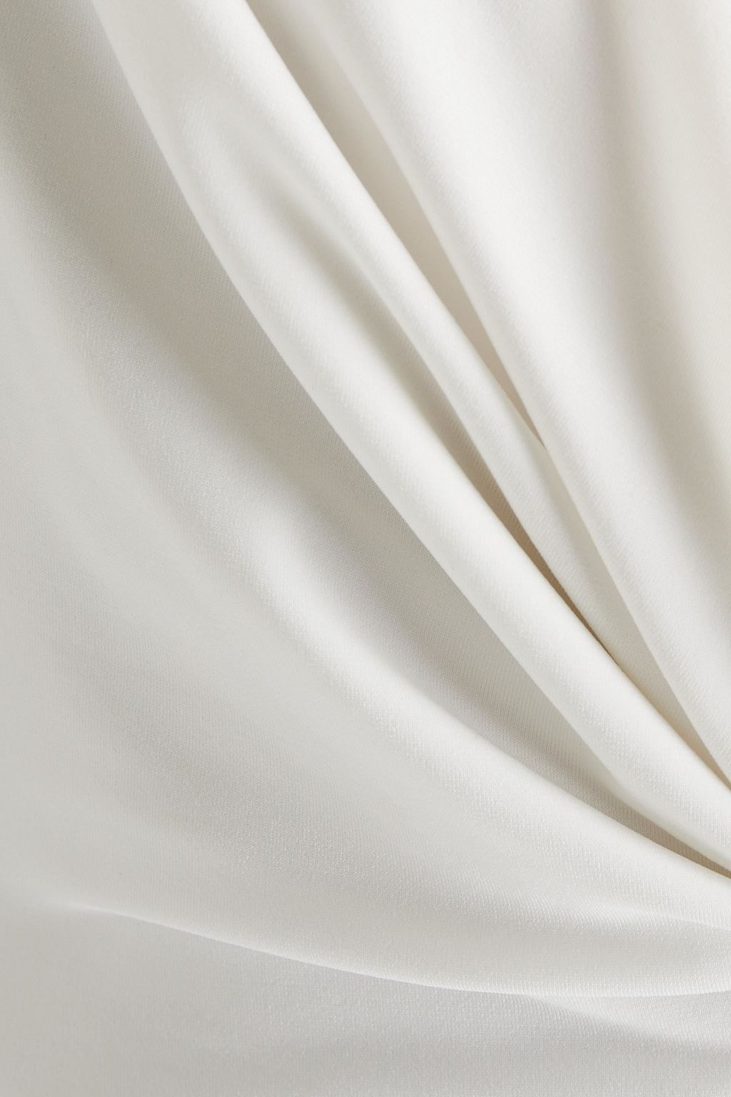 HALSTON 드레이프 디테일 스트레치 저지 미니 드레스