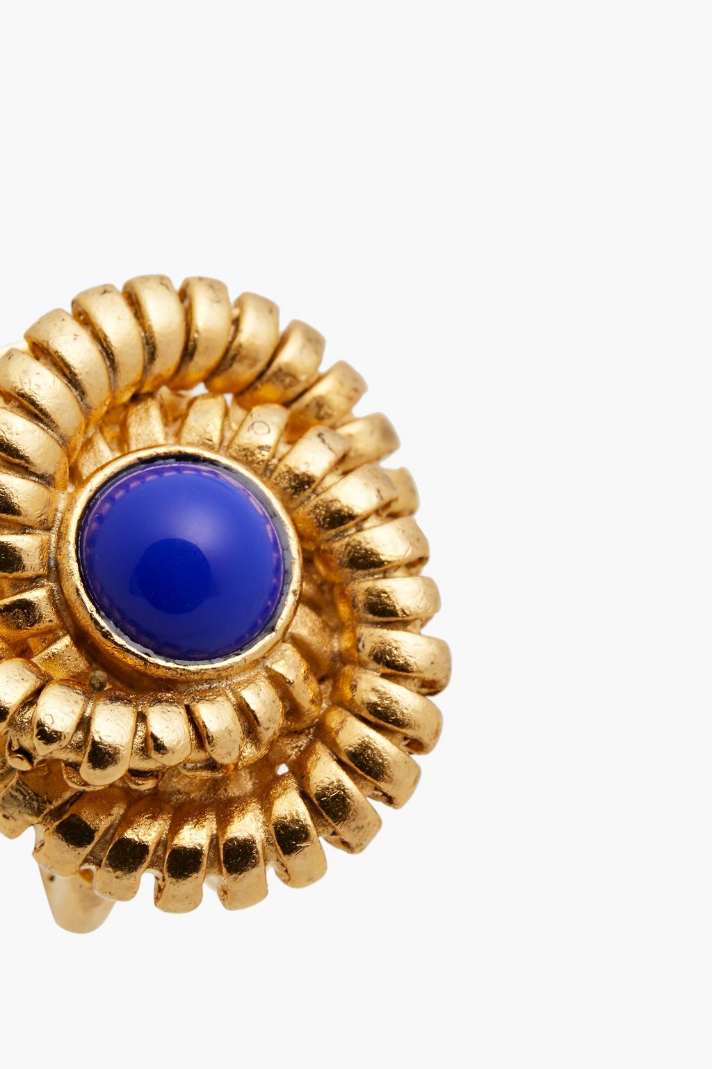 BEN-AMUN 24-karat gold-plated stone clip earrings