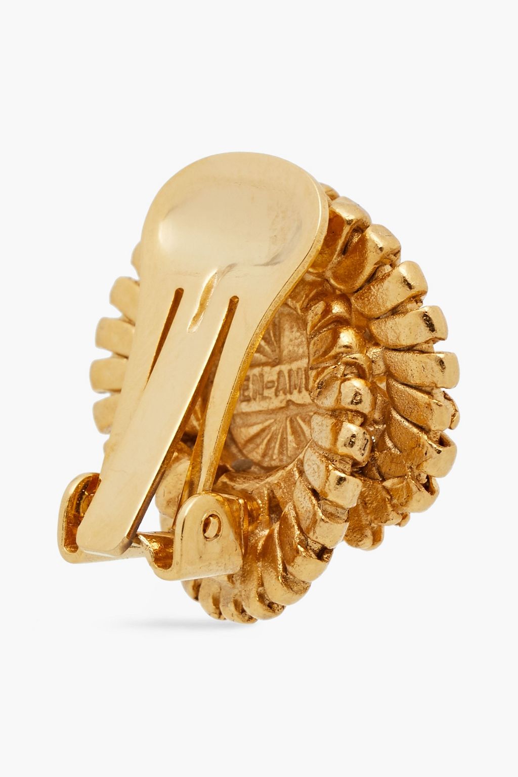 BEN-AMUN 24-karat gold-plated stone clip earrings