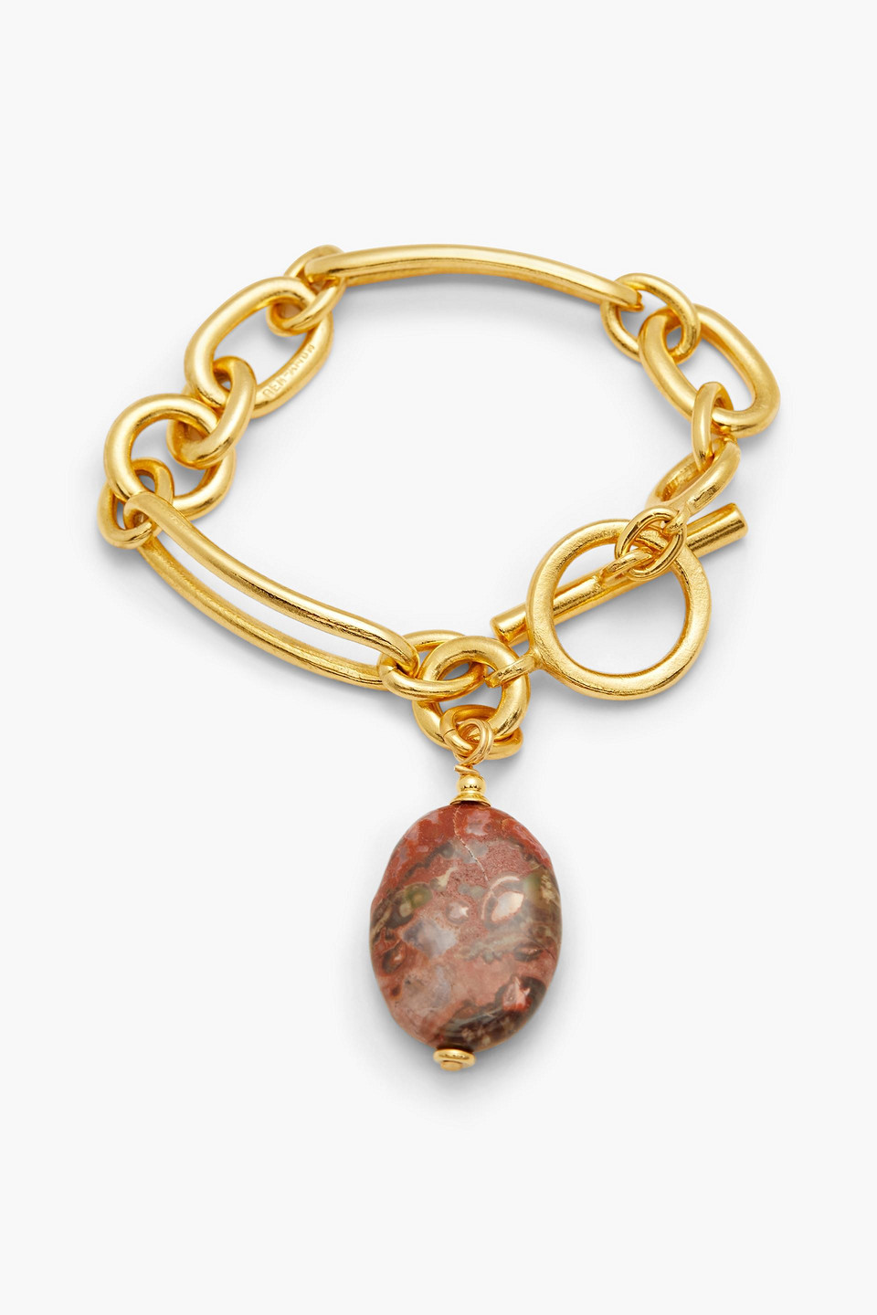 Ben-Amun 24-karat gold-plated stone bracelet