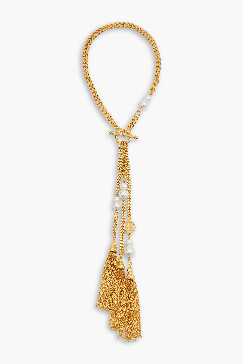 Ben-Amun 24-karat gold-plated faux pearl necklace
