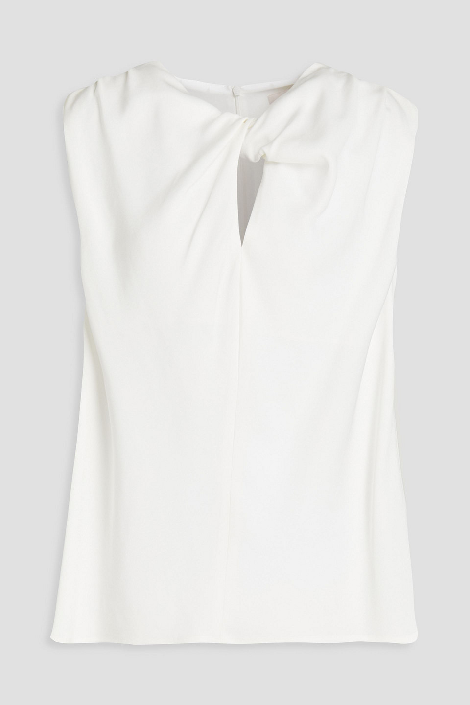 Vanessa Cocchiaro Twisted Crepe Top In White