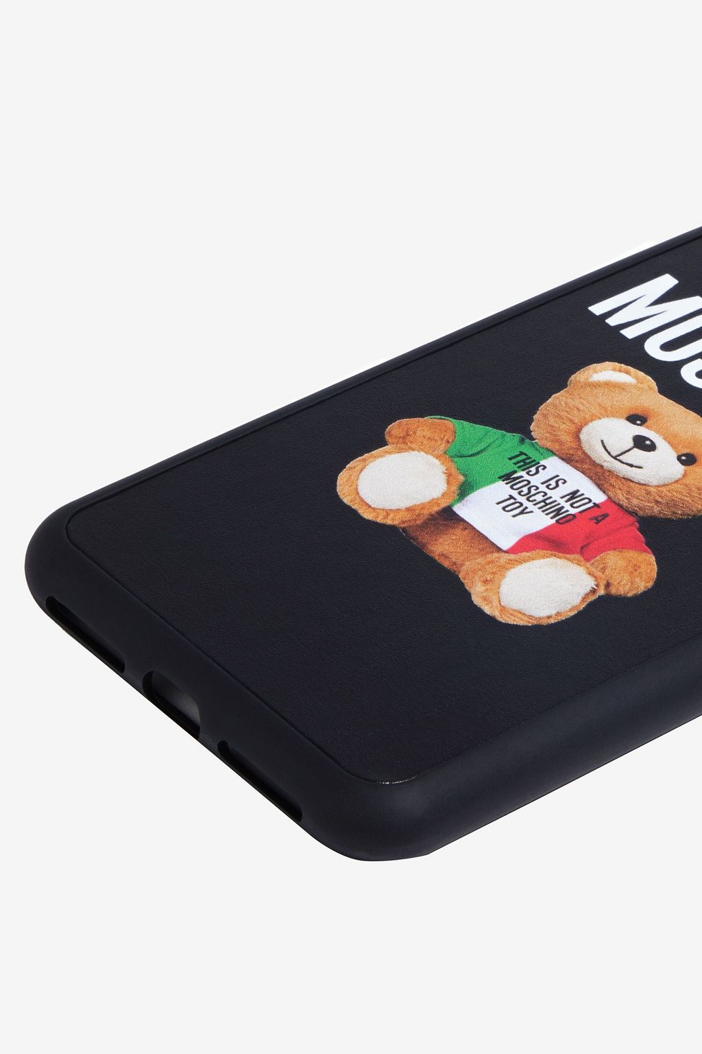 Black Printed Plastic Iphone Xs Max Case Moschino The Outnet