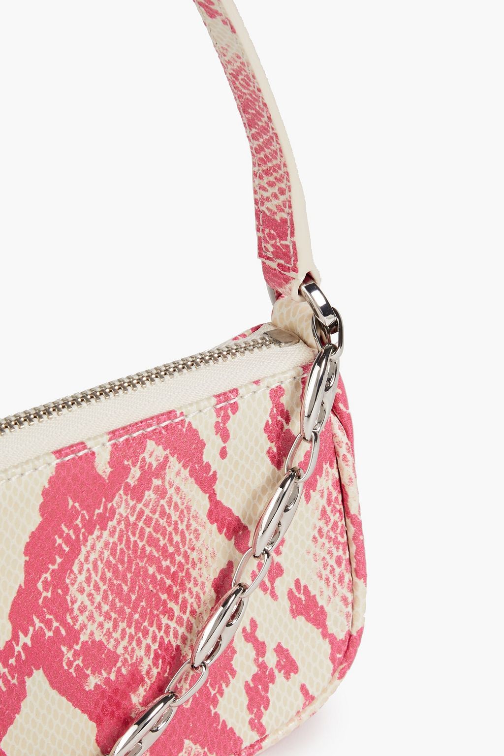 BY FAR Rachel snake-effect leather shoulder bag