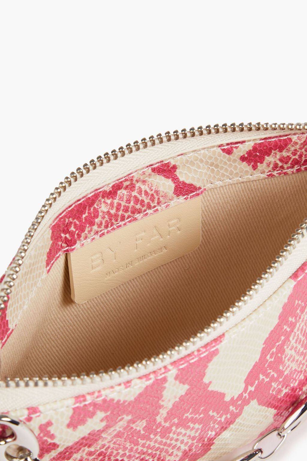 BY FAR Rachel snake-effect leather shoulder bag