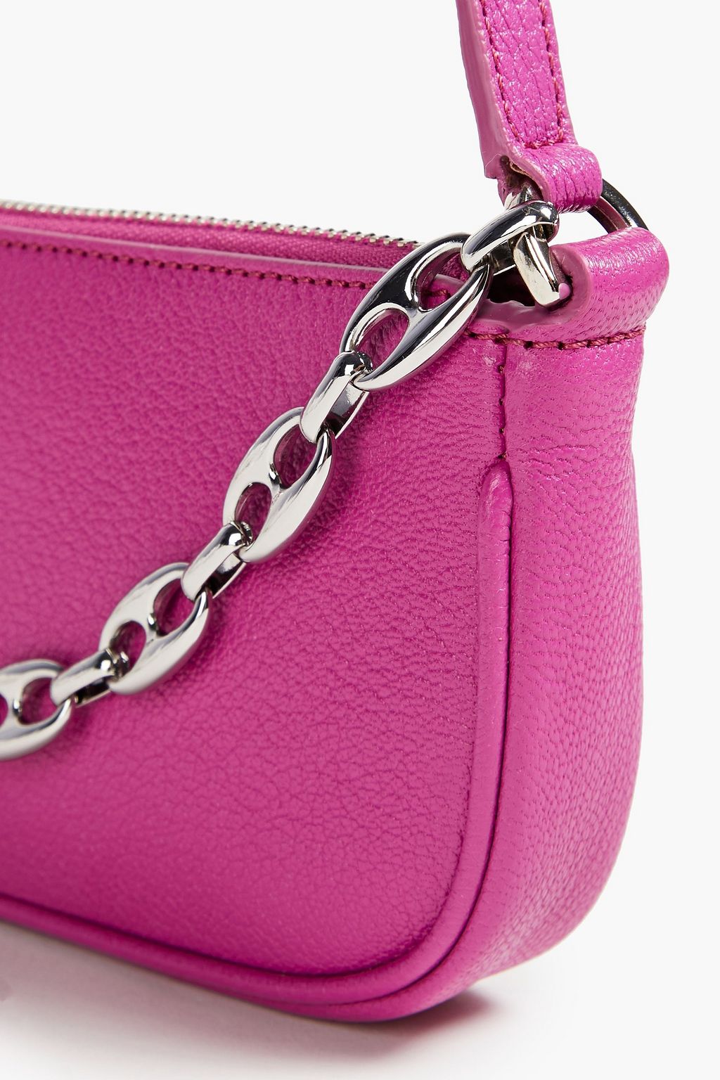 BY FAR Rachel pebbled-leather shoulder bag