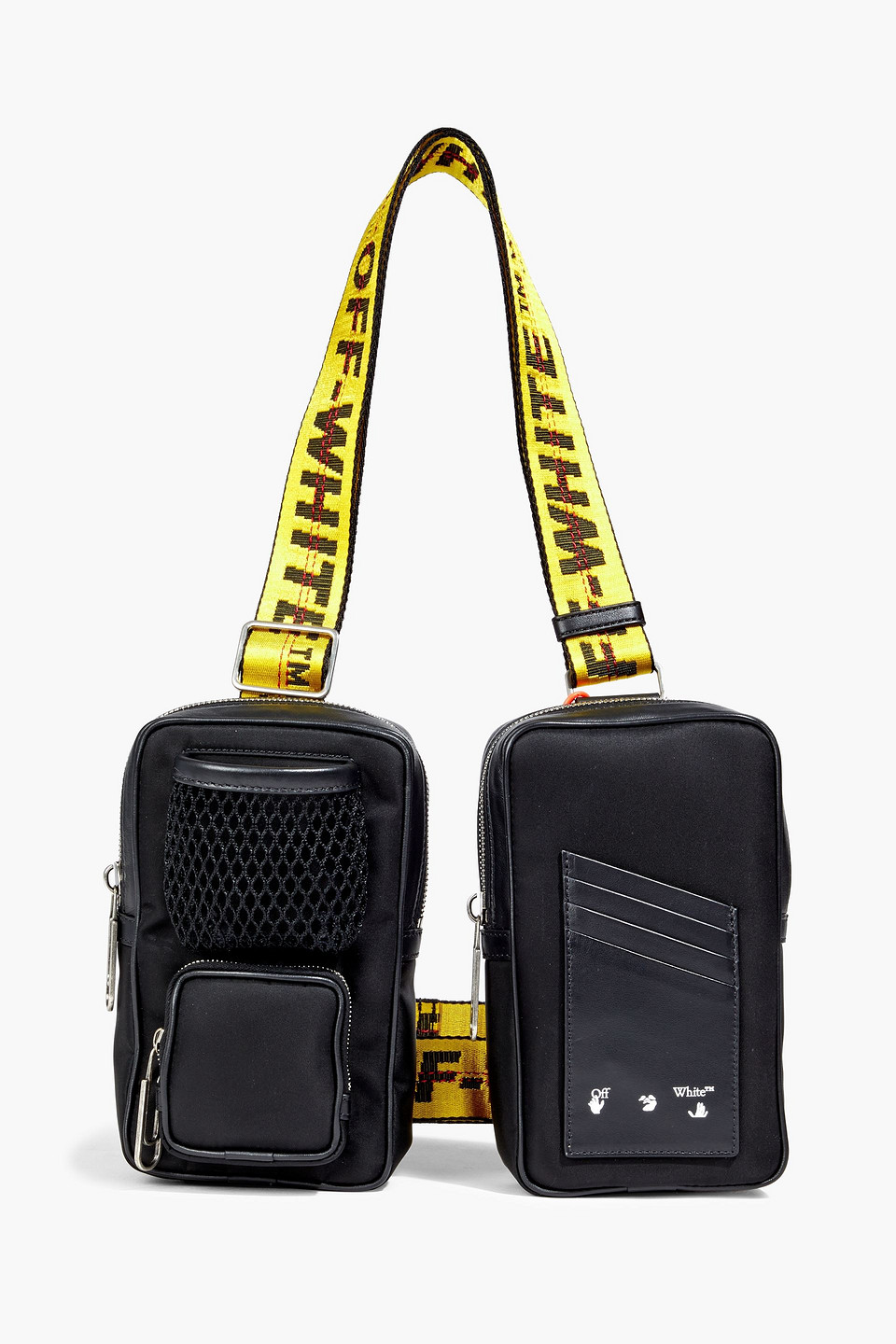 Off-white Double Pouch Shoulder Bag In Black