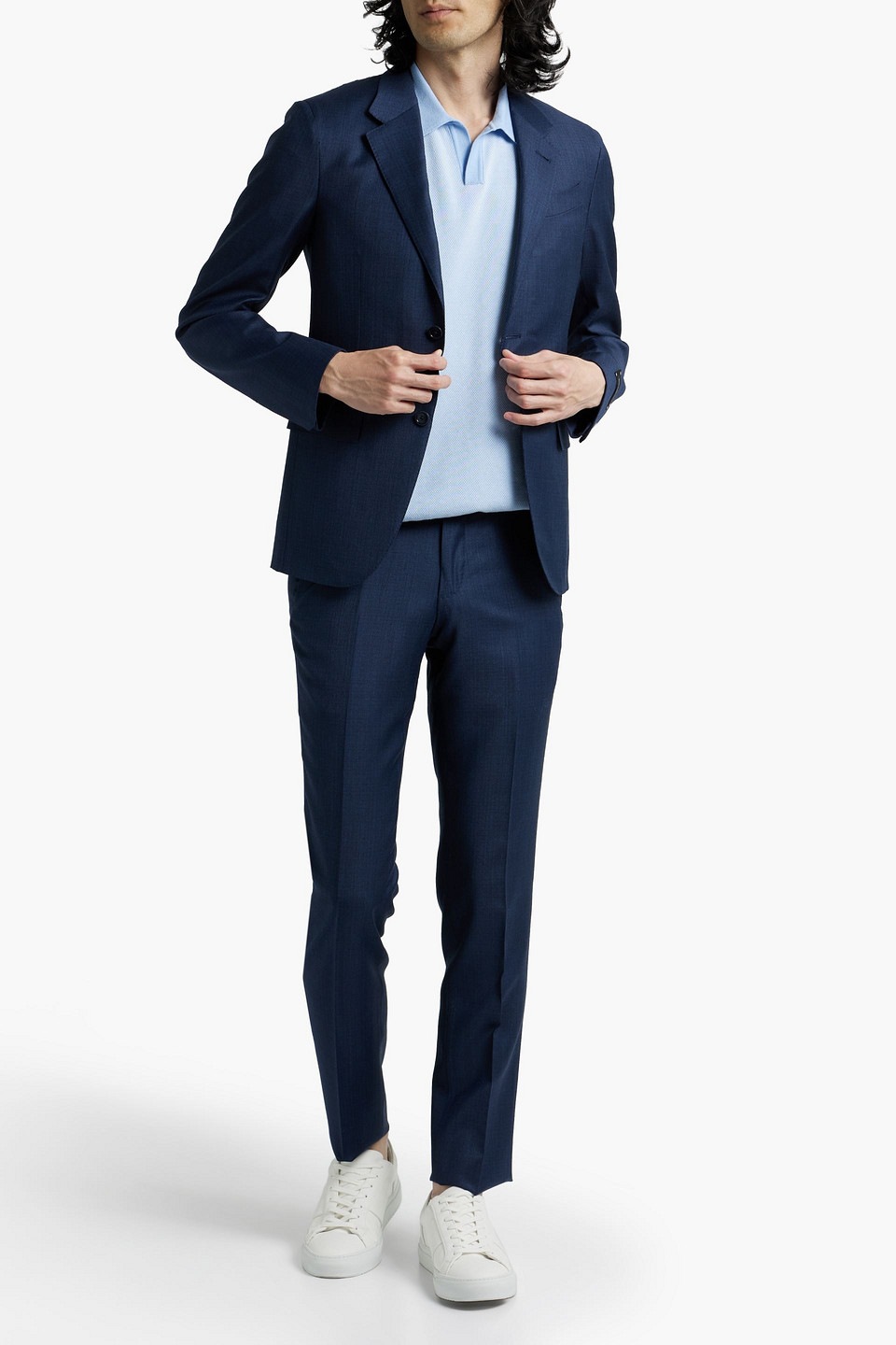 Ermenegildo Zegna Man Siena Wool And Silk-blend Suit In Navy