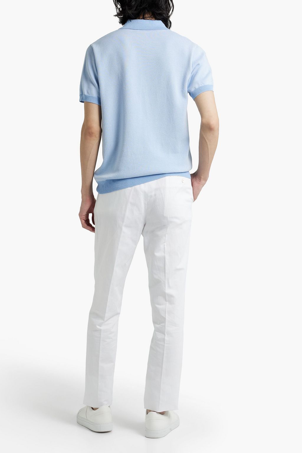 ZEGNA Cotton and linen-blend twill pants