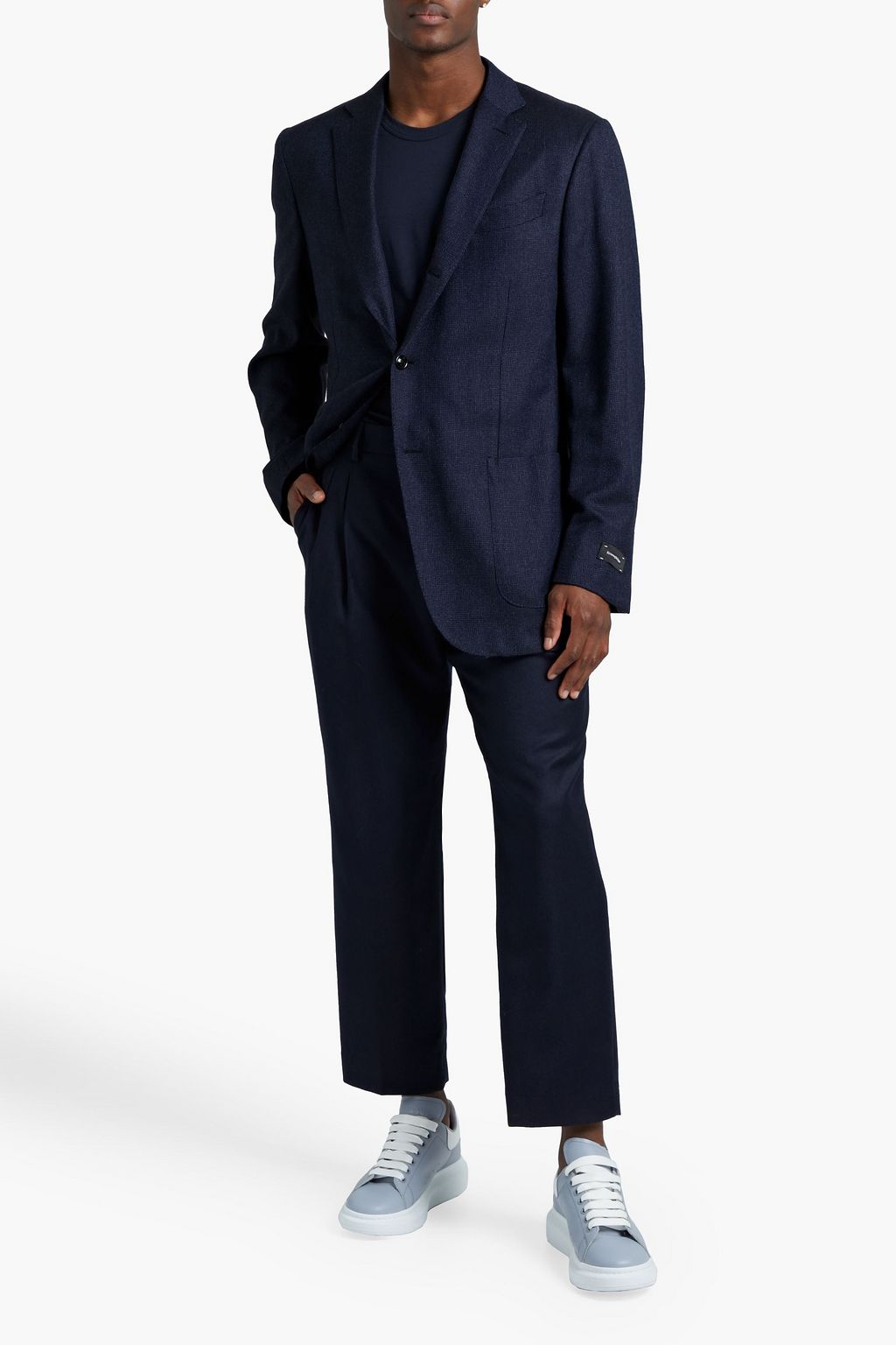 ZEGNA Cashmere and silk-blend tweed blazer