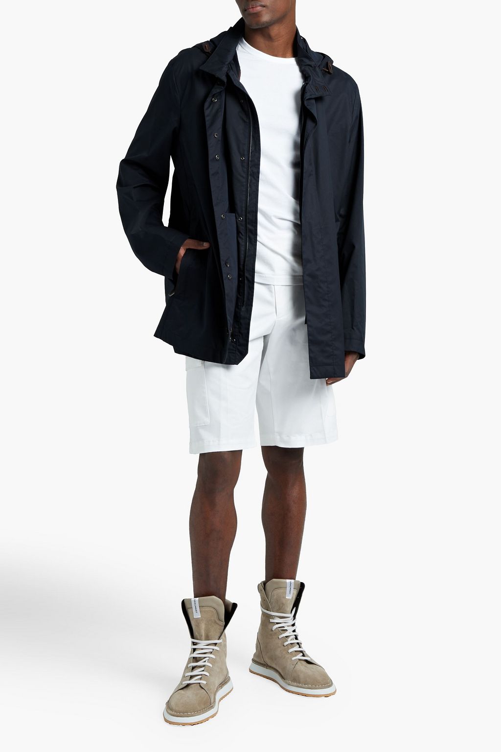 ZEGNA Cotton-blend twill hooded jacket