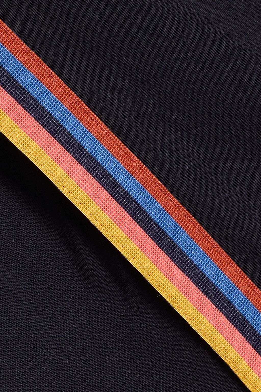 PAUL SMITH Striped-trimmed cotton-jersey T-shirt