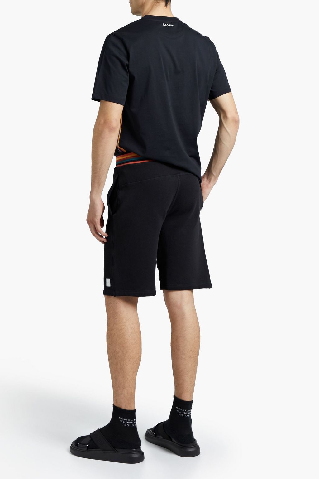 PAUL SMITH Striped-trimmed cotton-jersey T-shirt