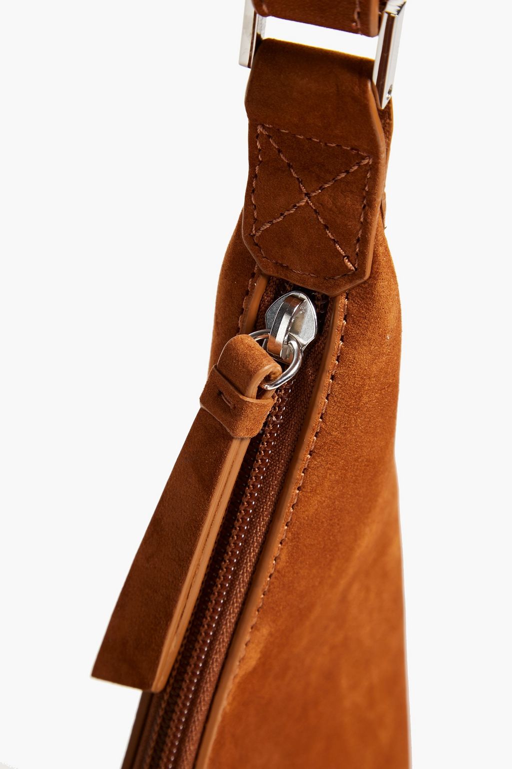 BY FAR Amber nubuck shoulder bag