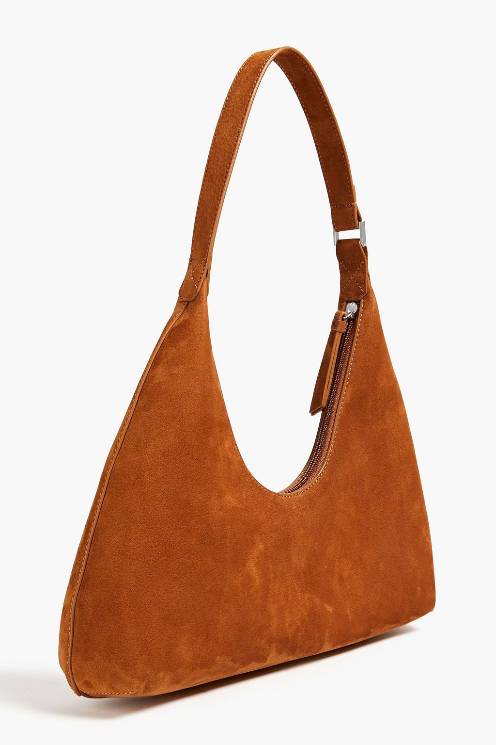 BY FAR Amber nubuck shoulder bag