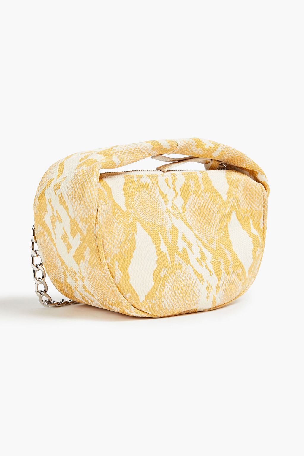 BY FAR Baby Cush snake-effect leather shoulder bag