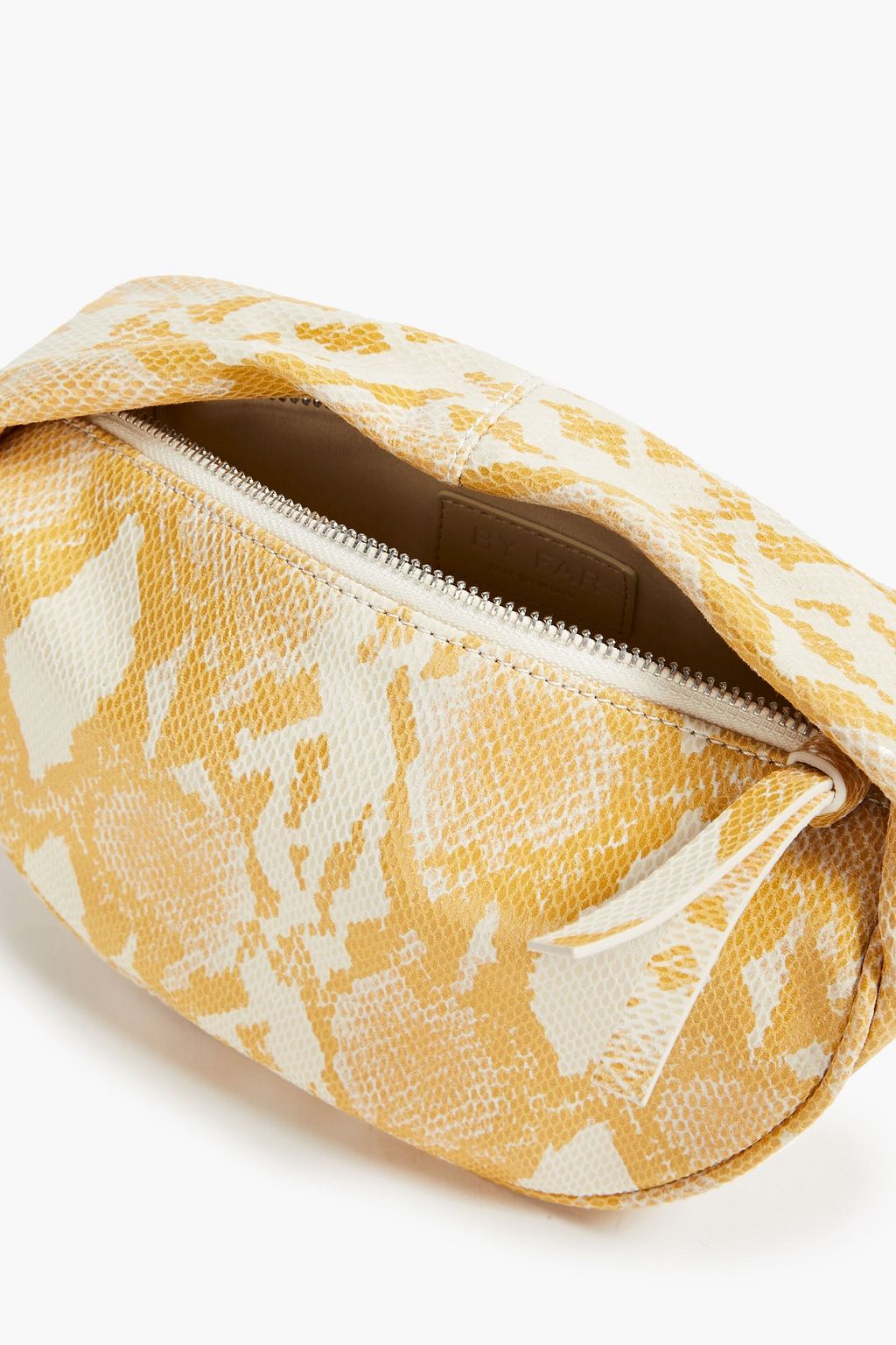 BY FAR Baby Cush snake-effect leather shoulder bag