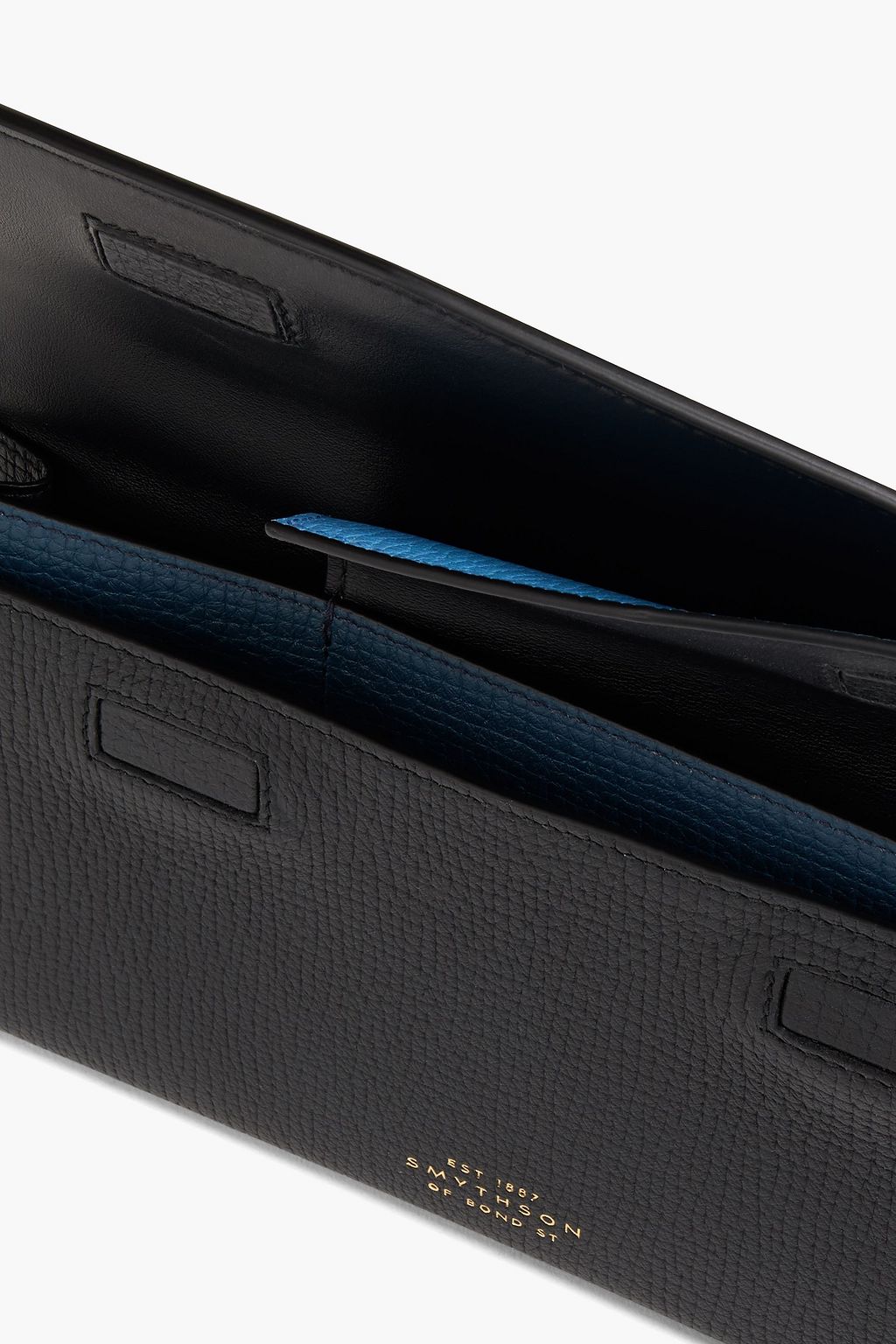 SMYTHSON Ludlow color-block pebbled-leather wallet
