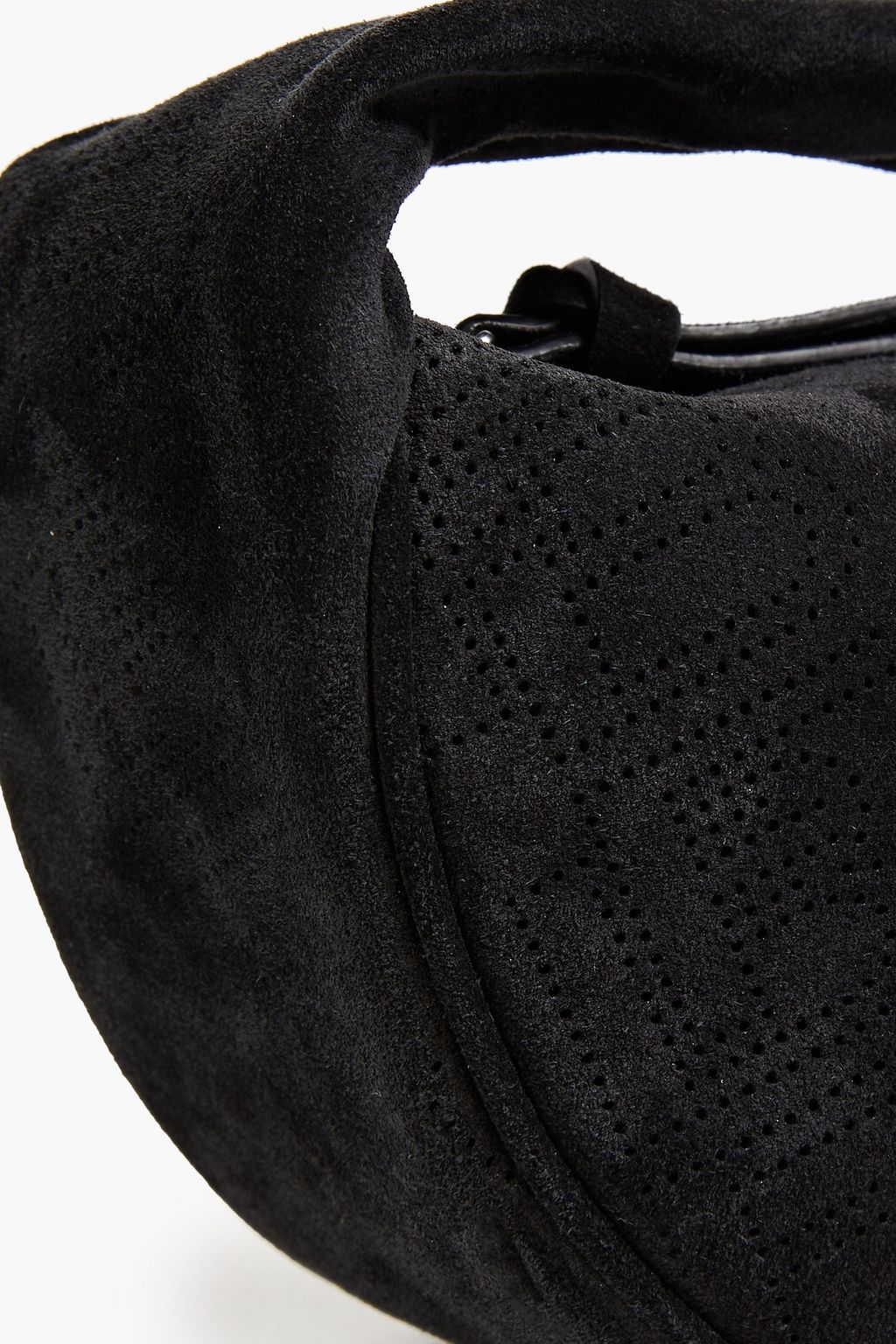 BY FAR Baby Cush perforated suede shoulder bag