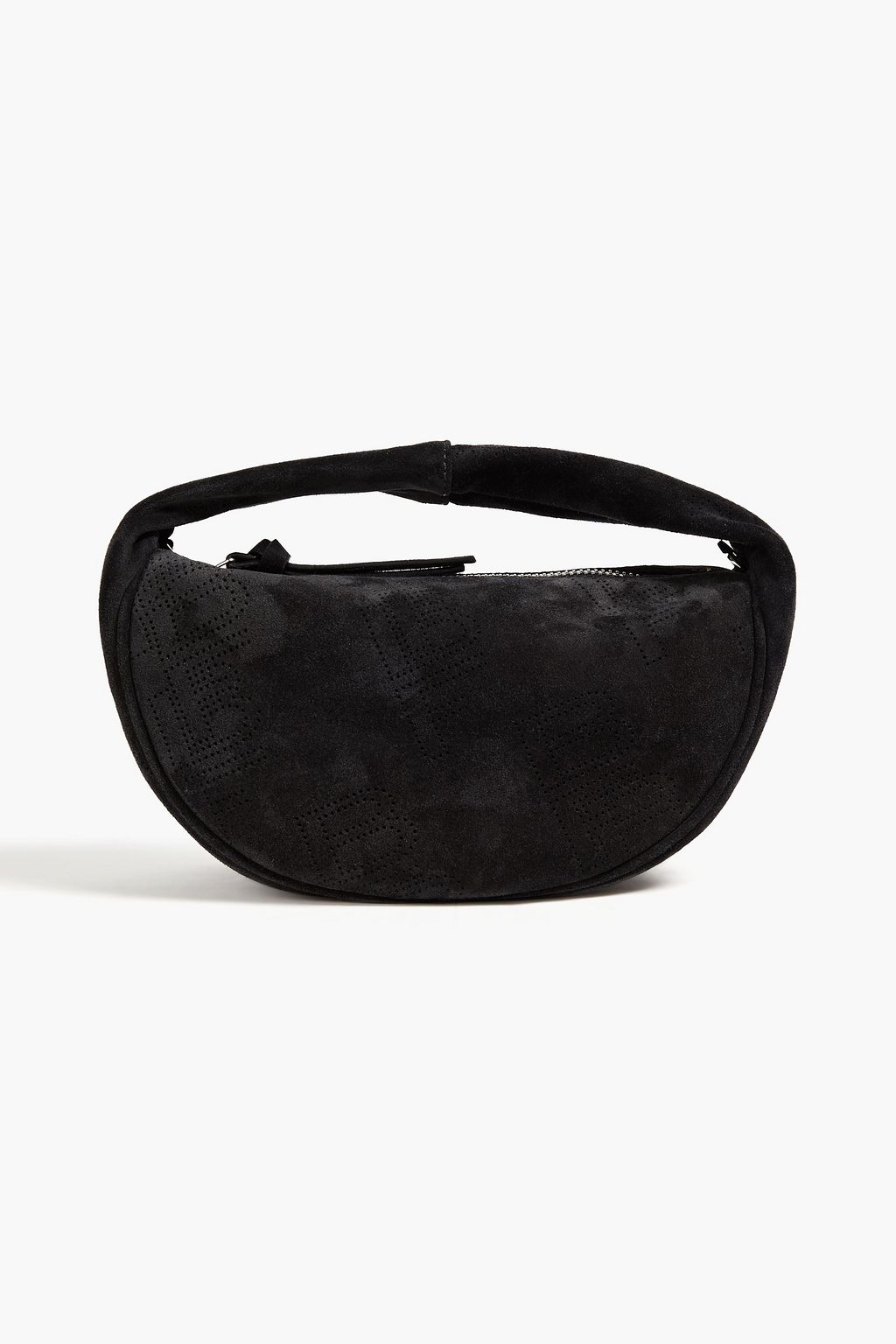 BY FAR Baby Cush perforated suede shoulder bag