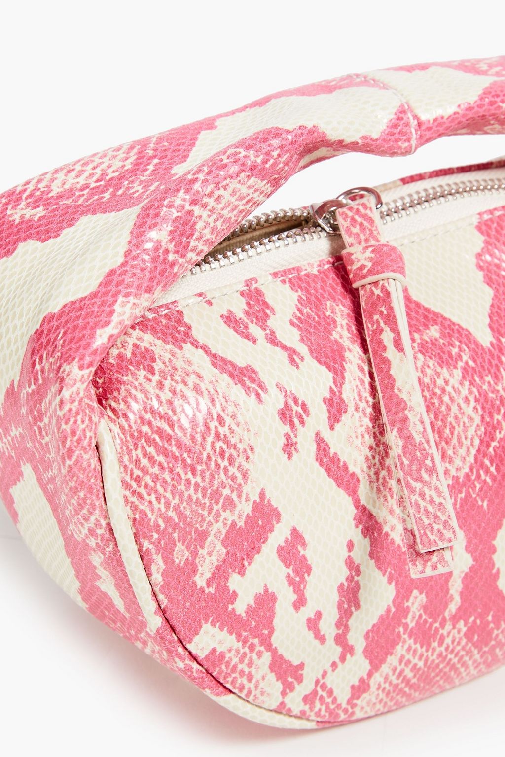 BY FAR Baby Cush snake-effect leather shoulder bag