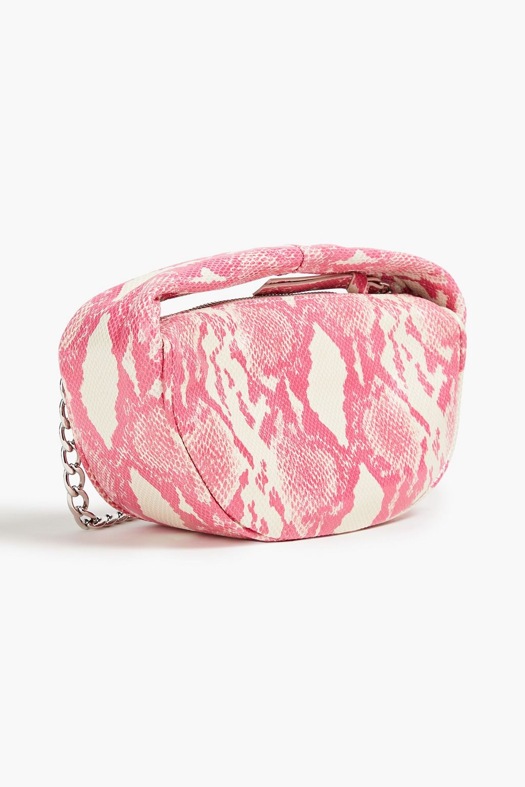 BY FAR Baby Cush snake-effect leather shoulder bag