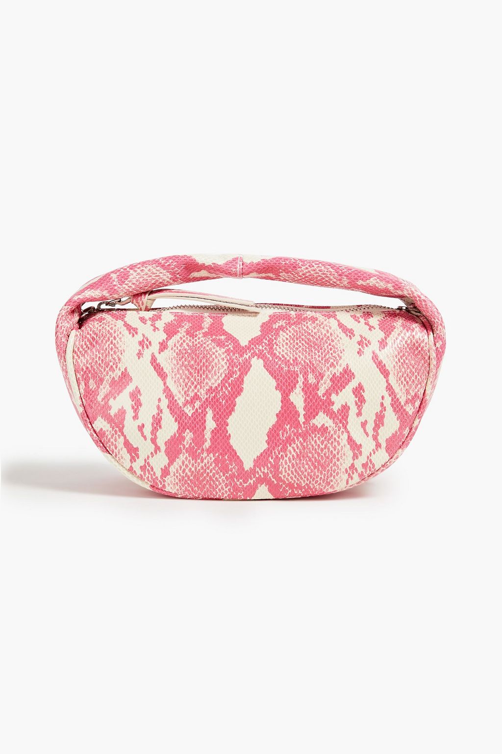 BY FAR Baby Cush snake-effect leather shoulder bag